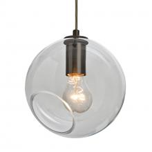 Besa Lighting 1JT-MAESTRO8CL-BR-L - Besa, Maestro 8 Cord Pendant, Clear, Bronze Finish, 1x60W Medium base, 15Ft Option