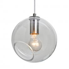 Besa Lighting 1JT-MAESTRO8CL-SN-L - Besa, Maestro 8 Cord Pendant, Clear, Satin Nickel Finish, 1x60W Medium base, 15Ft Option