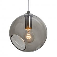 Besa Lighting 1JT-MAESTRO8SM-SN-L - Besa, Maestro 8 Cord Pendant, Smoke, Satin Nickel Finish, 1x60W Medium base, 15Ft Option