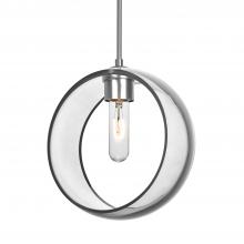 Besa Lighting 1JT-MANACL-SN-NI - Besa Mana Pendant, Clear, Satin Nickel Finish, 1x60W Medium Base