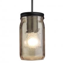 Besa Lighting 1JT-MILO4SM-BK - Besa Pendant Milo 4 Black Smoke 1x40W Medium Base A15