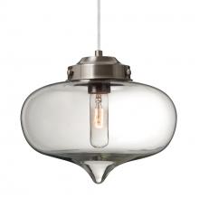 Besa Lighting 1JT-MIRACL-SN-L - Besa Mira Pendant Satin Nickel Clear 1x60W T10, 15Ft. Cord