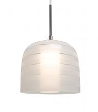 Besa Lighting 1JT-MITZI7FR-LED-SN - Besa, Mitzi 7 Cord Pendant, Frost, Satin Nickel Finish, 1x9W LED