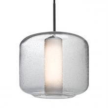 Besa Lighting 1JT-NILES10CO-BK - Besa Niles 10 Pendant, Clear Bubble/Opal, Black Finish, 1x60W Medium Base T10