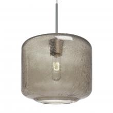 Besa Lighting 1JT-NILES10SM-SN-L - Besa Niles 10 Pendant, Smoke Bubble, Satin Nickel Finish, 1x60W Medium Base T10, 15Ft. Cord