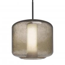 Besa Lighting 1JT-NILES10SO-BK - Besa Niles 10 Pendant, Smoke Bubble/Opal, Black Finish, 1x60W Medium Base T10