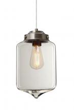 Besa Lighting 1JT-OLINCL-EDIL-SN-L - Besa Olin Pendant Satin Nickel Clear 1x4W LED Filament, 15Ft. Cord
