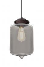 Besa Lighting 1JT-OLINSM-EDIL-BR - Besa Olin Pendant Bronze Smoke 1x4W LED Filament