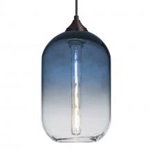 Besa Lighting 1JT-OMEGA12ST-EDIL-BR-L - Besa, Omega 12 Cord Pendant, Steel/Clear, Bronze Finish, 1x5W LED Filament, 15Ft. Cord