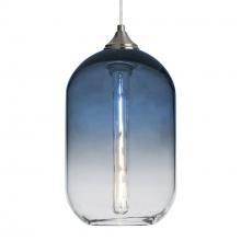 Besa Lighting 1JT-OMEGA12ST-EDIL-SN-L - Besa, Omega 12 Cord Pendant, Steel/Clear, Satin Nickel Finish, 1x4W LED Filament, 15F