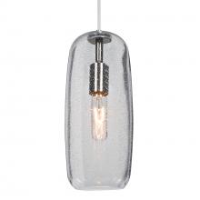 Besa Lighting 1JT-PINOT13CL-EDIL-SN - Besa, Pinot 13 Cord Pendant, Clear Bubble, Satin Nickel FInish 1x40W LED Filament