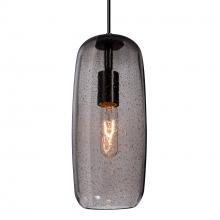 Besa Lighting 1JT-PINOT13SM-BK - Besa, Pinot 13 Cord Pendant, Smoke Bubble, Black FInish 1x60W Medium Base