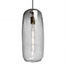 Besa Lighting 1JT-PINOT18CL-EDIL-BK-L - Besa, Pinot 18 Cord Pendant, Clear Bubble, Black FInish 1x4W LED Filament, 15Ft. Cord