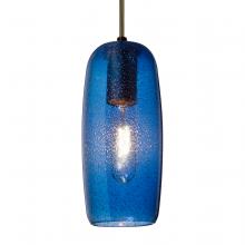 Besa Lighting 1JT-PINOT9BL-BR-L - Besa, Pinot 9 Cord Pendant, Blue Bubble, Bronze FInish 1x60W Medium Base, 15Ft. Cord