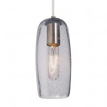 Besa Lighting 1JT-PINOT9CL-SN - Besa, Pinot 9 Cord Pendant, Clear Bubble, Satin Nickel FInish 1x60W Incandescent