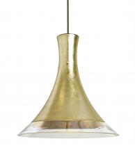Besa Lighting 1JT-RIOGF-BR - Besa, Rio Cord Pendant, Gold Foil/Clear, Bronze Finish, 1x60W Medium Base