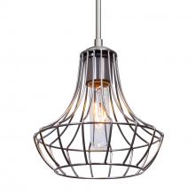Besa Lighting 1JT-SPEZ07-SN-L - Besa Pendant Spezza 7 Satin Nickel 1x100W Medium Base, 15Ft. Cord