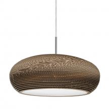 Besa Lighting 1JT-VENUS-LED-SN-L - Besa, Venus Cord Pendant, Satin Nickel Finish, 1x9W LED, 15Ft. Cord