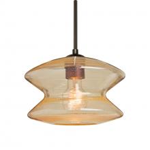 Besa Lighting 1JT-ZENGD-BR-L - Besa, Zen Cord Pendant, Gold Bubble, Bronze Finish, 1x60W Medium Base, 15Ft. Cord