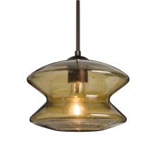 Besa Lighting 1JT-ZENLT-BR-L - Besa, Zen Cord Pendant, Latte Bubble, Bronze Finish, 1x60W Medium Base, 15Ft. Cord