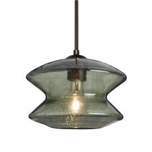 Besa Lighting 1JT-ZENMS-BR-L - Besa, Zen Cord Pendant, Moss Bubble, Bronze Finish, 1x60W Medium Base, 15Ft. Cord