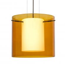 Besa Lighting 1KG-G18407-LED-BR-L - Besa Pahu 12 LED Pendant Transparent Armagnac Bronze 1x11W LED, 15Ft. Option