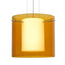 Besa Lighting 1KG-G18407-LED-SN-L - Besa Pahu 12 LED Pendant Transparent Armagnac Satin Nickel 1x11W LED, 15Ft. Option