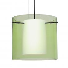 Besa Lighting 1KG-L18407-BK - Besa Pendant Pahu 12 Black Transparent Olive 1x100W Medium Base
