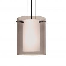Besa Lighting 1KG-S00607-BK - Besa Pendant Pahu 8 Black Transparent Smoke/Opal 1x100W Medium Base