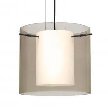 Besa Lighting 1KG-S18407-BK - Besa Pendant Pahu 12 Black Transparent Smoke 1x100W Medium Base