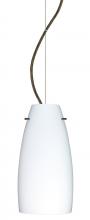 Besa Lighting 1KX-151207-LED-BR-L - Besa Tao 10 LED Cable Pendant Opal Matte Bronze 1x9W LED, 15Ft. Cord