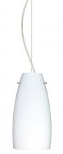 Besa Lighting 1KX-151207-LED-SN-L - Besa Tao 10 LED Cable Pendant Opal Matte Satin Nickel 1x9W LED, 15Ft. Cord