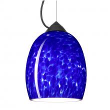 Besa Lighting 1KX-169786-BK - Besa Lucia Stem Pendant Blue Cloud Black 1x100W Medium Base