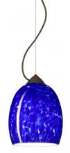 Besa Lighting 1KX-169786-BR-L - Besa Lucia Stem Pendant Blue Cloud Bronze 1x100W Medium Base, 15Ft. Cord