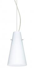 Besa Lighting 1KX-412407-SN-L - Besa Cierro Cable Pendant Opal Matte Satin Nickel 1x100W Medium Base, 15Ft. Cord