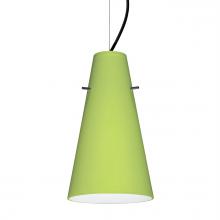 Besa Lighting 1KX-412435-BK - Besa Cierro Cable Pendant Chartreuse Black 1x100W Medium Base