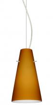 Besa Lighting 1KX-412480-LED-SN-L - Besa Cierro LED Cable Pendant Amber Matte Satin Nickel 1x9W LED, 15Ft. Cord