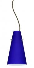 Besa Lighting 1KX-4124CM-LED-BR-L - Besa Cierro LED Cable Pendant Cobalt Blue Matte Bronze 1x9W LED, 15Ft. Cord