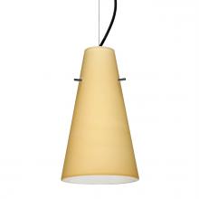 Besa Lighting 1KX-4124VM-BK - Besa Cierro Cable Pendant Vanilla Matte Black 1x100W Medium Base