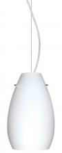 Besa Lighting 1KX-412607-LED-SN-L - Besa Pera 9 LED Pendant Opal Matte Satin Nickel 1x9W LED, 15Ft. Cord