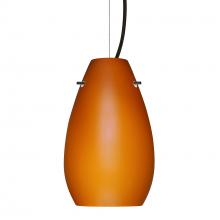 Besa Lighting 1KX-412680-BK - Besa Pera 9 Cable Pendant Amber Matte Black 1x100W Medium Base
