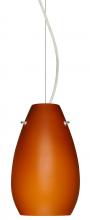 Besa Lighting 1KX-412680-SN-L - Besa Pera 9 Cable Pendant Amber Matte Satin Nickel 1x100W Medium Base, 15Ft. Cord
