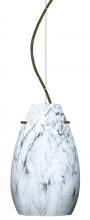 Besa Lighting 1KX-4126MG-BR-L - Besa Pera 9 Cable Pendant Marble Grigio Bronze 1x100W Medium Base, 15Ft. Cord