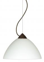 Besa Lighting 1KX-420107-BR-L - Besa Tessa Cable Pendant White Bronze 1x75W Medium Base, 15Ft. Cord