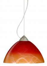 Besa Lighting 1KX-4201SL-SN-L - Besa Tessa Pendant Solare Satin Nickel 1x75W Medium Base, 15Ft. Cord