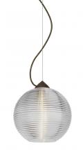 Besa Lighting 1KX-461600-BR - Besa Kristall 8 Pendant Bronze Clear 1x75W Medium Base