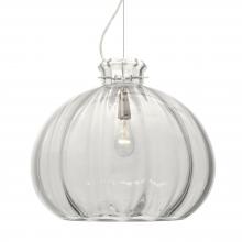 Besa Lighting 1KX-464588-SN-L - Besa Pendant Pinta 12 Clear Satin Nickel 1x100W Medium Base, 15Ft. Cord