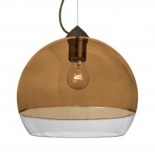 Besa Lighting 1KX-ALLY12AM-BR - Besa, Ally 12 Cable Pendant, Amber/Clear, Bronze Finish, 1x60W Medium Base