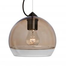 Besa Lighting 1KX-ALLY8SM-BK - Besa, Ally 8 Cable Pendant, Smoke/Clear, Black Finish, 1x60W Medium Base