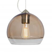 Besa Lighting 1KX-ALLY8SM-EDIL-SN-L - Besa, Ally 8 Cable Pendant, Smoke/Clear, Satin Nickel Finish, 1x5W LED Filament, 15Ft. Cable